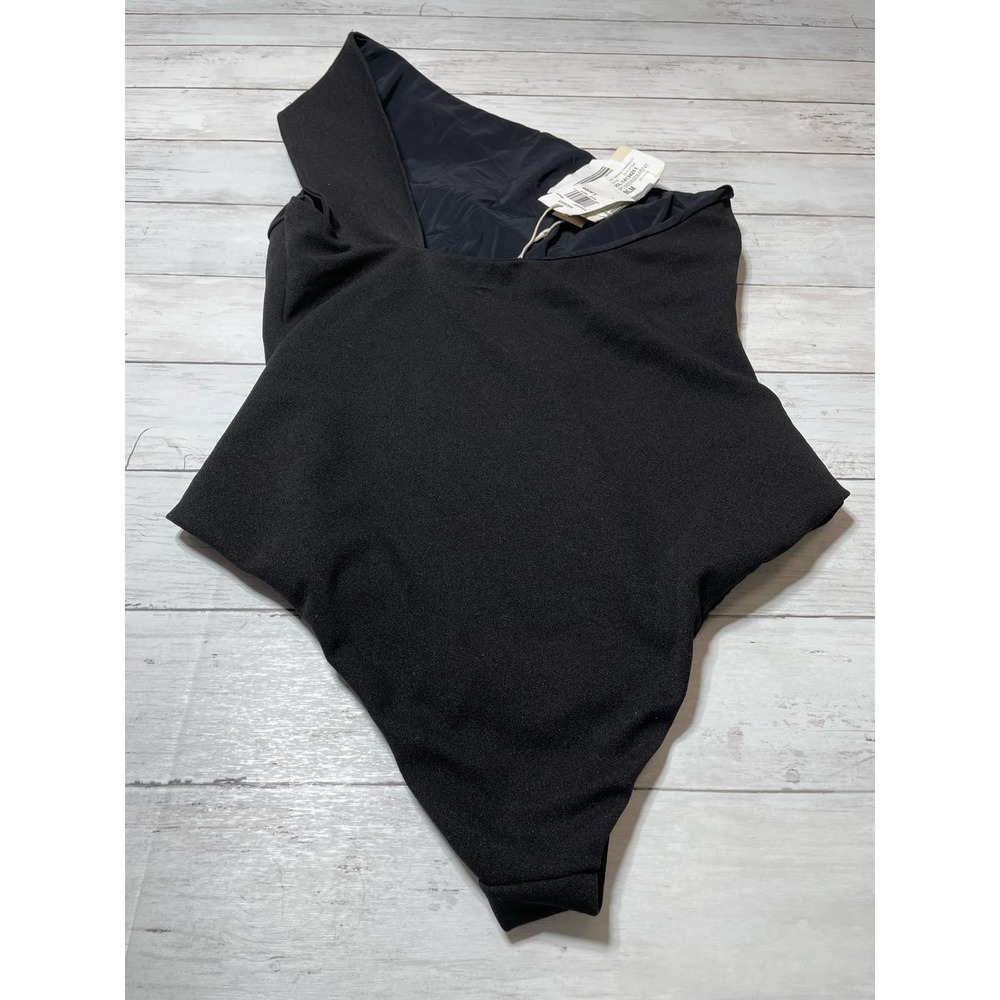 Haight women’s Maria Crepe Off The Shoulder One Piece Swimsuit bathingsuit black - Picture 7 of 12
